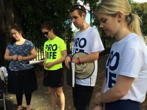 The Crossroads walkers spent time speaking at parishes and praying outside abortion clinics in Queensland, New South Wales and Victoria. PHOTO: SUPPLIED The Crossroads walkers spent time speaking at parishes and praying outside abortion clinics in Queensland, New South Wales and Victoria. PHOTO: SUPPLIED