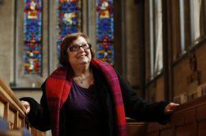 Nadia Eweida, 60, a Christian, poses for a photograph in a church in London on January 15. Eweida, an employee who was asked by British Airways to remove a cross from around her neck, has won a religious discrimination case at Europe’s human rights court, but three other claimants lost similar cases. PHOTO: Luke Mcgregaor, Reuters