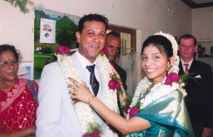 Alicen and Shareen Rozario on their wedding day, July 13, 2005.