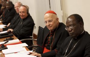 Cardinal Francis E. George of Chicago, second from right, attending the plenary meeting of the Pontifical Council for Culture on Feb. 7 at the Vatican. PHOTO: CNS/Paul Haring Cardinal Francis E. George of Chicago, second from right, attending the plenary meeting of the Pontifical Council for Culture on Feb. 7 at the Vatican. PHOTO: CNS/Paul Haring