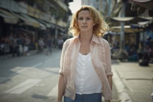 Deirdre O'Kane stars in a scene from the movie "Noble." The film, which will debut on 150 screens nationwide May 8, tells the story of an Irish woman with an indomitable spirit who years after raising her own children went to Vietnam to help orphans. PHOTO: CNS/GINSBERG/LIBBY