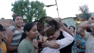 Rodrigo de la Serna stars in a scene from the movie Call Me Francesco, the first movie based on the life of Pope Francis, shown in the Vatican audience hall on 1 December. Photo: CNS/Angelo Di Pietro.