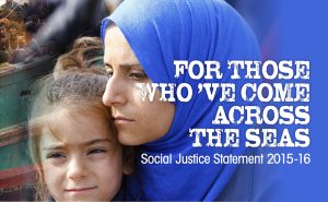 A banner from the Australian Catholic Bishops Conference webiste promoting it’s Social Justice Statement for 2015-16 entitled ‘For those who come across the seas”. GRAPHIC: ACBC A banner from the Australian Catholic Bishops Conference webiste promoting it’s Social Justice Statement for 2015-16 entitled ‘For those who come across the seas”. GRAPHIC: ACBC