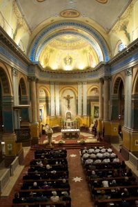 The bronze replica of the World War Digger by Alan Somerville is located in the St Peter Chanel Chapel of Domus Australia. A small bronze replica of the four-metre statue located on the western side of the Anzac Bridge in Sydney, the statue was part of the Domus Australia ANZAC Memorial Mass held on 25 April 2016.