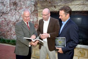 Peter Kennedy, Dr Martin Drum and Associate Professor Dylan Korczynskyj at the launch of the book Politics in Australia: Assessing the Evidence. Peter Kennedy, Dr Martin Drum and Associate Professor Dylan Korczynskyj at the launch of the book Politics in Australia: Assessing the Evidence.
