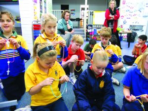 A busy production line in action at St Joseph’s Primary School in Albany. PHOTO: courtesy st joseph’s primary school