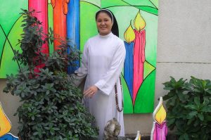 Sr Nguyen Hong with Christmas decorations. As a Dominican, her call is to talk with God and talk about him to others. She also does a fair bit of talking to God on behalf of those she encounters in her life as well. PHOTO: Debbie Warrier