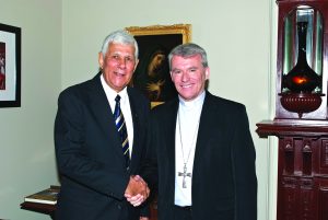 Aboriginal Elder Robert Isaacs met with Archbishop Timothy Costelloe SDB on October 22 to thank the Church in WA for the support it has given to the Aboriginal community, particularly in education and the handing over of buildings and land to traditional owners. With a larger Aboriginal leadership presence, he says, Aboriginals among the lapsed-faithful are more likely to return to church.