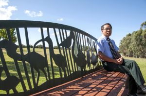 Fathers Jeffey Casabuena and Francis Ly lead the Mass at Maida Vale’s Flores de Mayo celebration. Photo: Caroline Smith