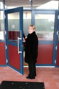 St Mary’s Cathedral Dean Mgr Michael Keating speaks with former President of East Timor, His Excellency Xanana Gusmão on Sunday, 24 April. HE Gusmão was visiting Perth for the 2016 ANZAC Day celebrations. Photo: Jamie O’Brien