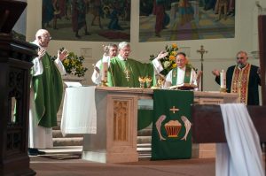 The Holy Door of St Patrick’s Basilica, Fremantle, which is one of eight other Holy Doors opened throughout the Archdiocese of Perth, was opened at the 11am Mass on Sunday, 13 December last year. Photo: Marco Ceccarelli
