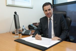 Gus Irdi was awarded the Order of Australia in 2007 for services to the community and the law. PHOTO: Robert Hiini