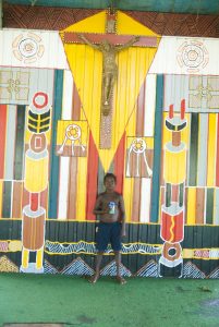 Mariusz Grzech, 35, leading St Charles seminarians in worship on July 29 for the visit of Archbishop Costelloe and special guests. PHOTO: Robert Hiini