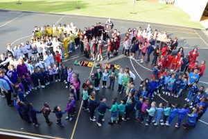 Staff and students at St Gerard’s Primary School last week got together to “Link Up for LifeLink Day”. Children and staff were encouraged to dress in different colours of the rainbow to celebrate the many cultures represented in the school community and raised more than $300 in support of the Archbishop’s LifeLink Day Schools Appeal. PHOTO: Supplied