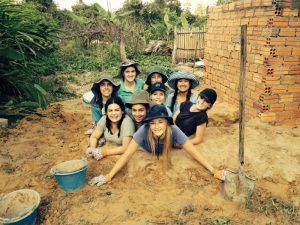 The group of Year 12 graduates from Santa Maria College weren’t afraid to get their hands dirty during their mission trip to Cambodia recently, helping the Sisters of Mercy to make wheelchairs, build toilet blocks, and plant mango trees. PHOTO: SUPPLIED The group of Year 12 graduates from Santa Maria College weren’t afraid to get their hands dirty during their mission trip to Cambodia recently, helping the Sisters of Mercy to make wheelchairs, build toilet blocks, and plant mango trees. PHOTO: SUPPLIED