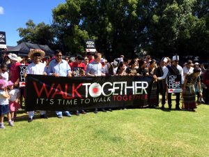 Staff from the Justice, Ecology and Development Office last month joined hundreds of West Australians in welcoming refugees, migrants and visitors to Australia at a family fun day at John MacMillan Park. Photos: Supplied