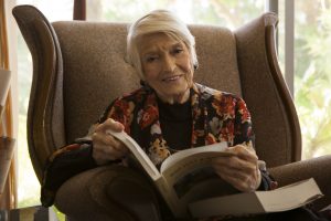 Perth Author, Ruth Marchant-James, discusses her article on ANZAC Catholic Army Chaplain, Fr John Fahey, which has gained attention as Anzac Day approaches. PHOTO: Jamie O’Brien