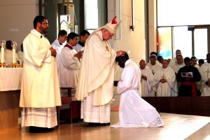 Br Reginald recently marked the end of his novitiate of Dominican formation by taking the step of “simple profession” at St Mary's Cathedral in Perth at the end of last month. PHOTO: Jamie O'Brien