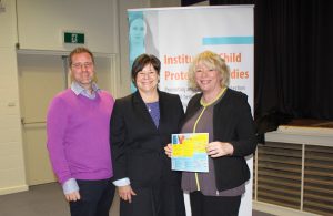 L-R Dr Tim Moore, Senior Research Fellow at ICPS; Megan Mitchell, National Children’s Commissioner; Professor Morag McArthur, Director ICPS. PHOTO: Supplied