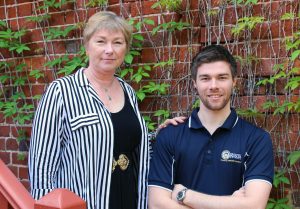 Karin Eastwood and her son George have this month graduated from Notre Dame University with their postgraduate degrees in Business Leadership and Exercise Physiology. Photo: Supplied.