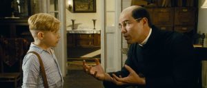 Jakob Salvati and Eduardo Verastegui star in a scene from the movie "Little Boy." PHOTO: CNS/Open Road