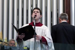 Former St Mary’s Cathedral Principal Cantor Daniel Mullaney is now singing with the English National Opera, but his compositions continue to be performed in Perth. Photo: Supplied