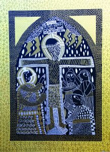 Year 10 student Julian Poon’s painting My Beloved Son, which won the Youth Award.