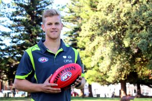 Nathan Williamson, part of Notre Dame’s Elite Athlete Friendly program, is in the AFL’s Rookie Field Umpires list for season 2016. Photo: Supplied