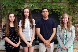 University of Notre Dame Australia Business students Claudia, Emily, Nicholas and Heather are among those who have taken part in the social business initiative for On My Feet. Photo: Supplied.