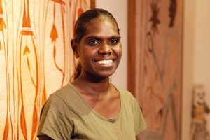 Evangeline, an Artsworker at the Djilpin Arts Ghunmarn Culture Centre. “Culture is our identity and how we understand ourselves. It’s important for us young people to be able to learn these skills and then we can pass them on when we are old.”