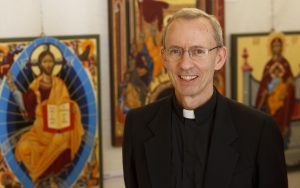 Father James Phalan, right, says devotion to Mary “collapsed” in some parts of the US after Vatican II even though council participants upheld her critical place within the Catholic faith.