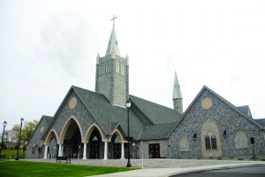 An exterior view of of Blessed Teresa of Calcutta Church in Limerick Township, Phennsylvania, is seen on October 27, the same day Philadelphia Archbishop Charles Chaput dedicated the 2000-square-meter Gothic edifice. The church contains artistic and architectural elements of five closed Catholic churches and a Catholic hospital.