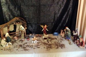 Kelmscott resident Jiby Joy designed an award-winning nativity scene which included the grotto where Jesus was born, Mary’s house, the home of her relative Elizabeth and King Herod’s palace. Photo: Supplied