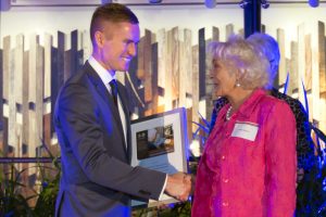 Photographic Collections Officer Helen Martin from the SSJG Heritage Centre, Broome receives the award at the WA Heritage Awards Night on March 31. Photo: WA State Heritage Office.