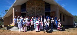 Archbishop Timothy Costelloe concelebrated Mass with Fr Sebastian Fernando at the blessing and 50th anniversary celebration of Our Lady Help of Christians in Karlgarin. Photo: Supplied