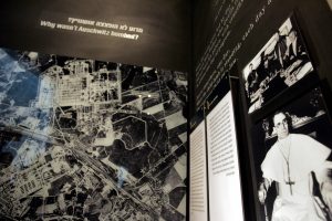 An image depicting Pope Pius XII is seen displayed at the Yad Vashem Holocaust Memorial in Jerusalem.