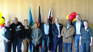 MercyCare has last week unveiled its Aboriginal Pathway Strategy at a special event during National Reconciliation Week. Michael Wright (Looking Forward Project), Jim Morrison (Healing Foundation), Dr Cheryl Kickett (Pindi Pindi), Kristina Radcliffe (MercyCare), Ken Hayward and Chris Hall (MercyCare), Walter McGuire and James Back (Reconciliation WA) and Sheryl Carmody (MercyCare). Photo: Supplied