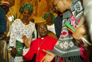 Cardinal Anthony Olubunmi Okogie, pictured above greeting guests at the Vatican, urged Nigerian’s leaders to save the country from imminent collapse. PHOTO: CNS/Reuters Cardinal Anthony Olubunmi Okogie, pictured above greeting guests at the Vatican, urged Nigerian’s leaders to save the country from imminent collapse. PHOTO: CNS/Reuters