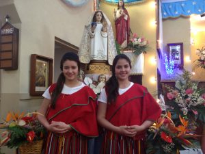 Jessica Romano and Eloise De Aguiar participate in the Feast of Our Lady of the Mount in traditional dress from Portugal ‘s Madeira Island. PHOTO: Mat De Sousa Jessica Romano and Eloise De Aguiar participate in the Feast of Our Lady of the Mount in traditional dress from Portugal ‘s Madeira Island. PHOTO: Mat De Sousa