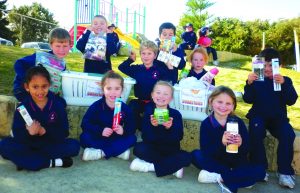 Children from St Bernadette’s pre-primary in Port Kennedy with their donations for national homeless week Children from St Bernadette’s pre-primary in Port Kennedy with their donations for national homeless week