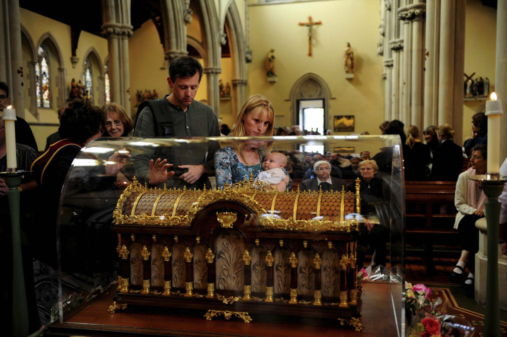 The relics of ST Therese will be accompanied by the relics of her parents, Sts Louie and Zelie Martin to Australia. Photo:CNS/Kieran Doherty.