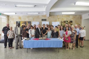 Archdiocese of Perth Vicar General, the Very Rev Fr Peter Whitely VG with attendees of the 2020 Annual Safeguarding Mass. Photo: Ron Tan.