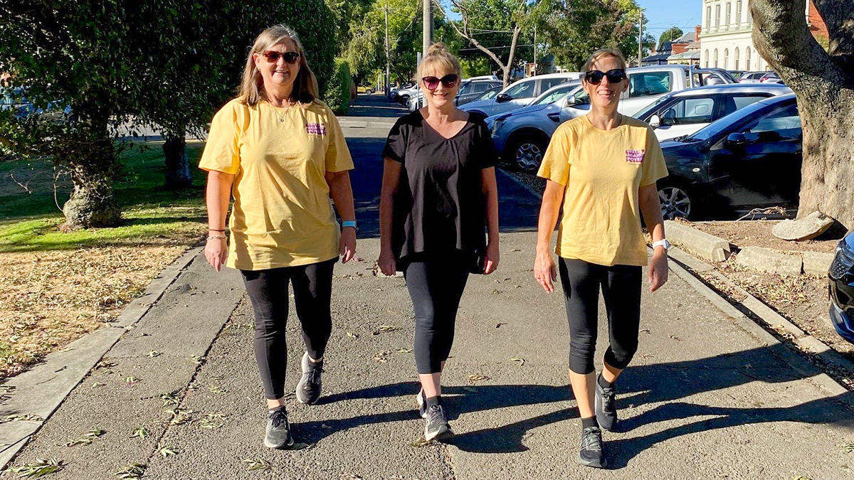 Fran Peterkin, Jane Collins and Julie Boyd from the Pastoral Ministry Office, Catholic Diocese of Ballarat. Photo Supplied/Caritas.