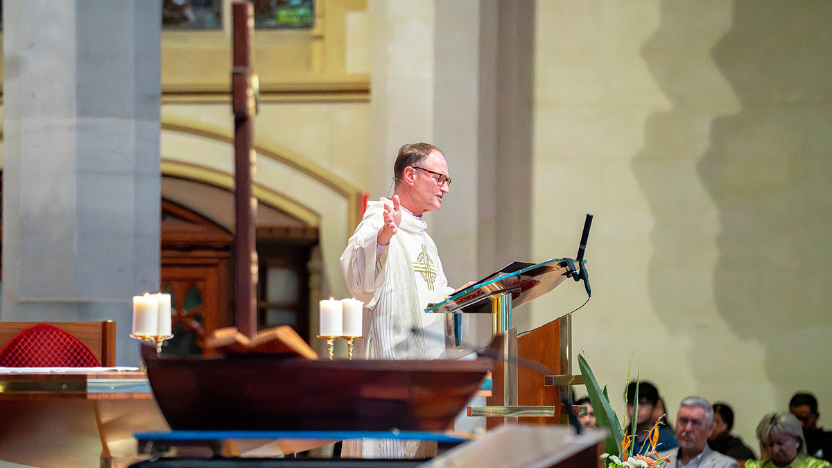 Deacon Greg Lowe said the Migrant Jubilee Cross provided an opportunity for Christians to recognise and respect difference in the parish context. Photo: Eric Odong/Archdiocese of Perth.