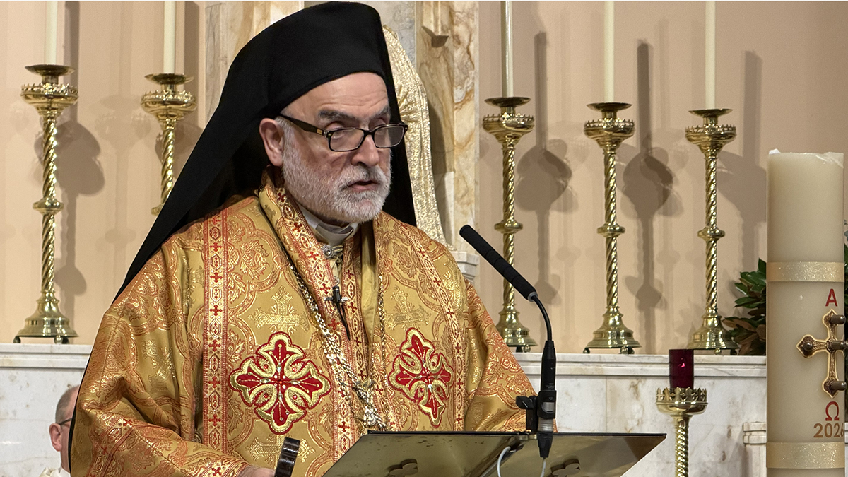 The journey we have made together is why I can celebrate the Byzantine Divine Liturgy today in this especially significant place for the Australian Catholic Church, Bishop Robert said. Photo: ACBC.