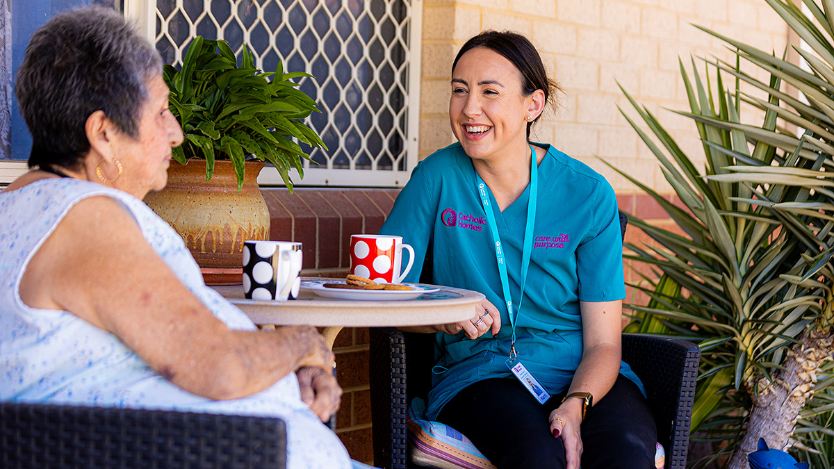 Catholic Homes’ Client Engagement Officers support individuals and families to better understand their aged care options. Photo: Catholic Homes/Csmith Photography.