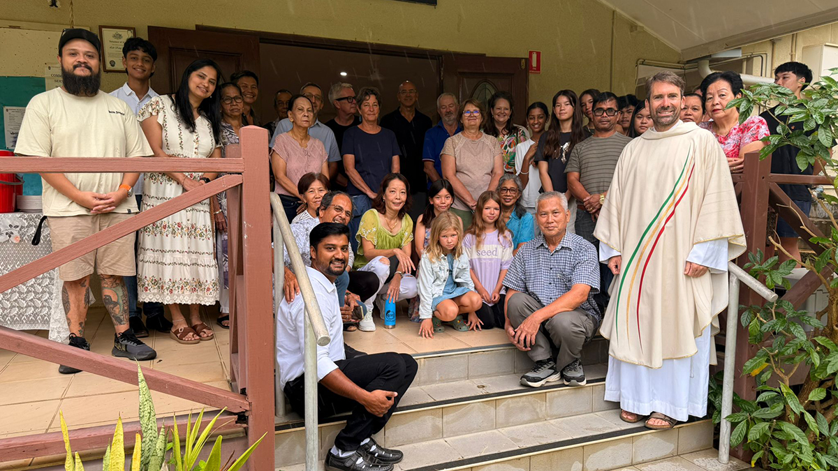 Fr Joe said the celebration of Easter liturgies on the island were a very unique experience. Photo: Supplied.