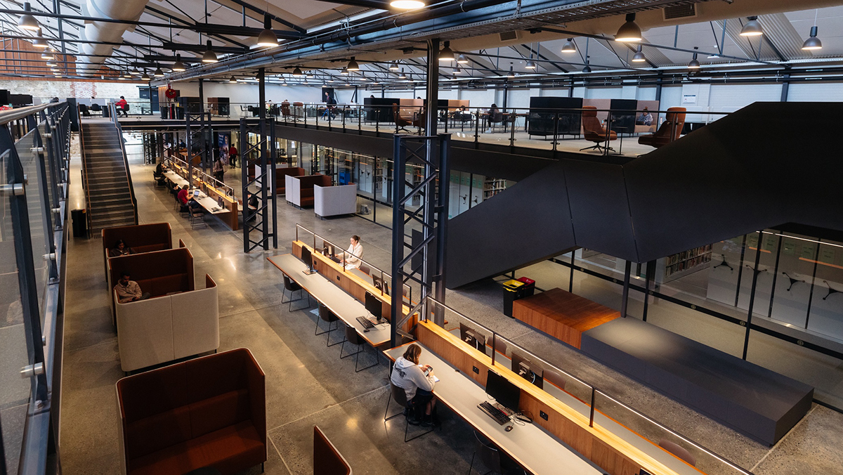 The new Michael J M Wright Library is an integral part of the award-winning Fremantle Student Hub at The University of Notre Dame Australia. Photo: UNDA.