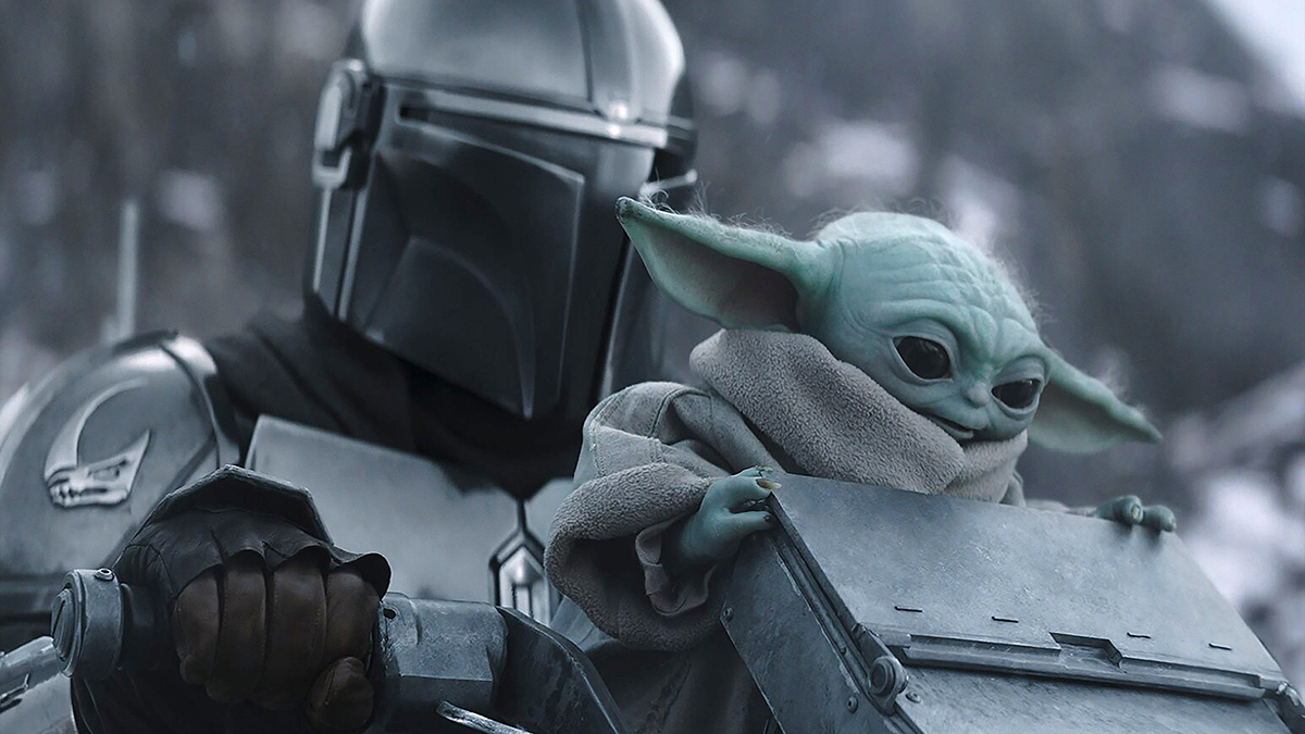 Mandalorian (Pedro Pascal) and Grogu are pictured in a scene from the movie "The Madalorian and Grogu." Photo: OSV News/Disney.