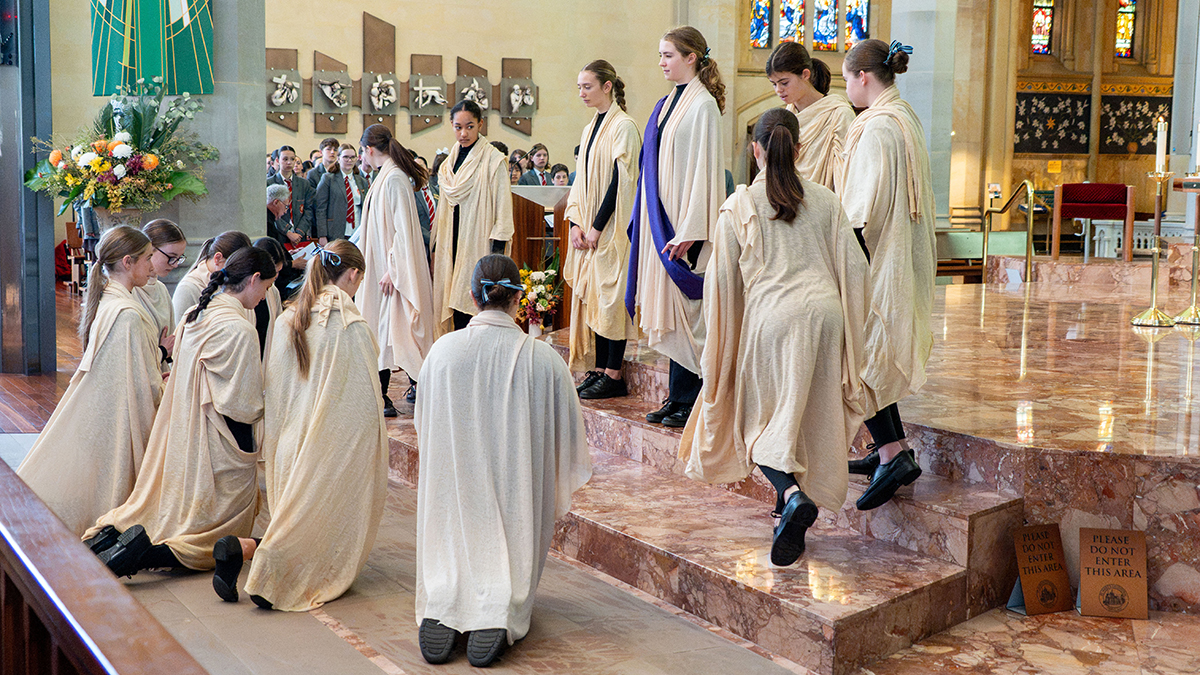 Students from Iona Presentation College, Mosman Park perform at the Opening Mass for Catholic Education’s Spirit of the Arts Festival. Photo: Eric Odong.